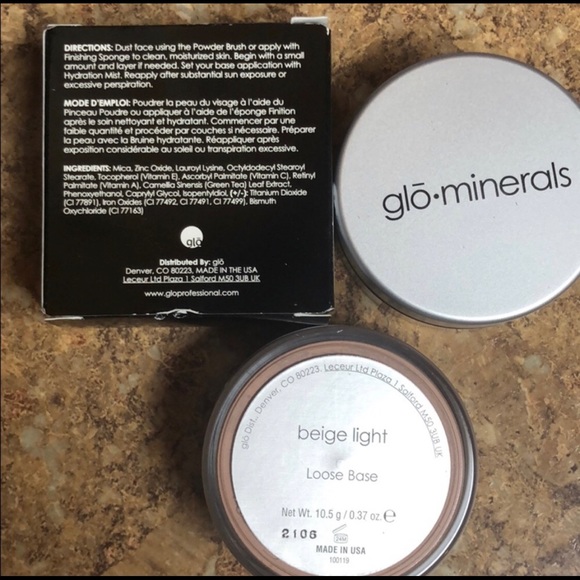 Glominerals Loose base powder foundation shade beige light New RE $48 last one - Picture 3 of 11